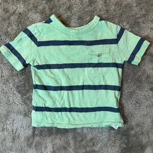 Baby Gap Toddler 12-18 Months Green Blue Stripe T Shirt Boys